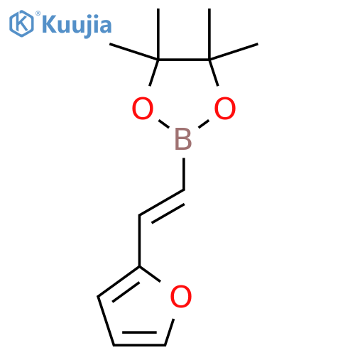 2-2-(furan-2-yl)ethenyl-4,4,5,5-tetramethyl-1,3,2-dioxaborolane structure