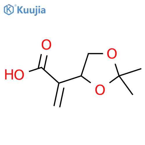 2-(2,2-dimethyl-1,3-dioxolan-4-yl)prop-2-enoic acid structure