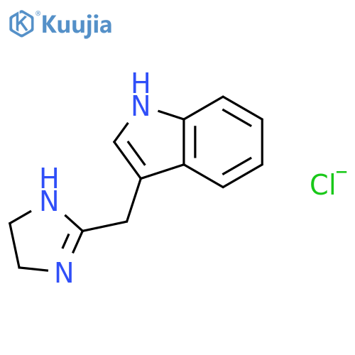 2-(3-Indolylmethyl)imidazoline hydrochloride structure