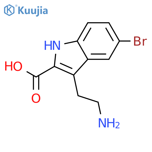 1H-INDOLE-2-CARBOXYLIC ACID, 3-(2-AMINOETHYL)-5-BROMO- structure