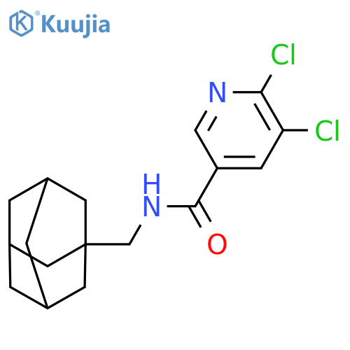 3-Pyridinecarboxamide, 5,6-dichloro-N-(tricyclo[3.3.1.13,7]dec-1-ylmethyl)- structure