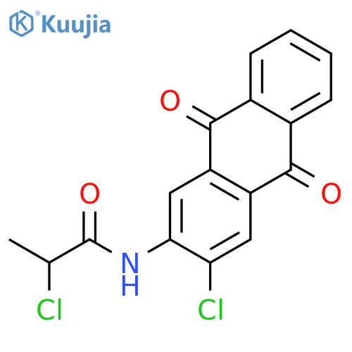 2-chloro-N-(3-chloro-9,10-dioxo-9,10-dihydroanthracen-2-yl)propanamide structure