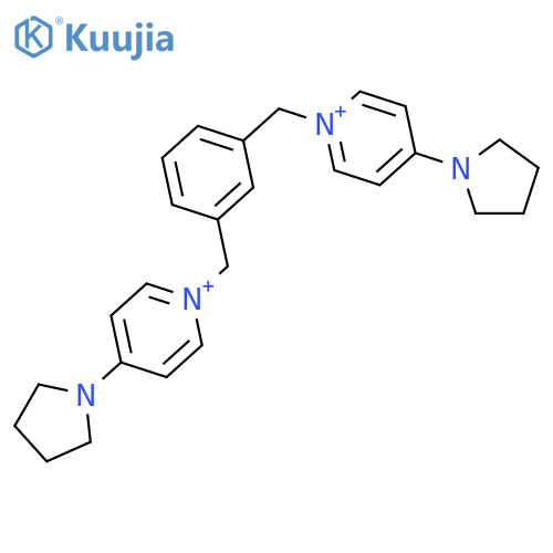 Pyridinium, 1,1'-[1,3-phenylenebis(methylene)]bis[4-(1-pyrrolidinyl)- structure