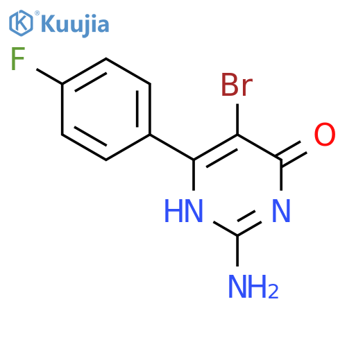 2-amino-5-bromo-6-(4-fluorophenyl)pyrimidin-4(3H)-one structure