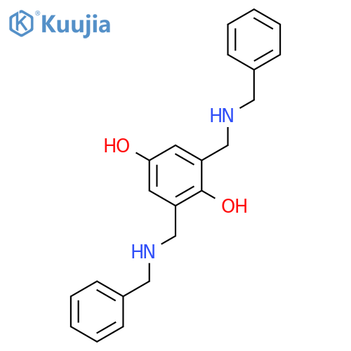 1,4-Benzenediol,2,6-bis[[(phenylmethyl)amino]methyl]- structure