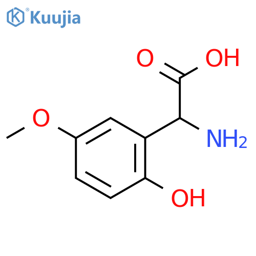 2-amino-2-(2-hydroxy-5-methoxyphenyl)acetic acid structure