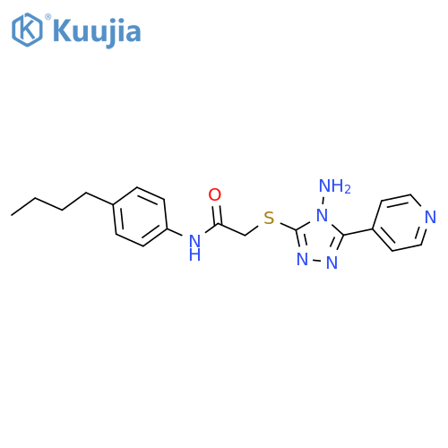 2-{4-amino-5-(pyridin-4-yl)-4H-1,2,4-triazol-3-ylsulfanyl}-N-(4-butylphenyl)acetamide structure