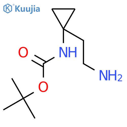 tert-butyl N-[1-(2-aminoethyl)cyclopropyl]carbamate structure