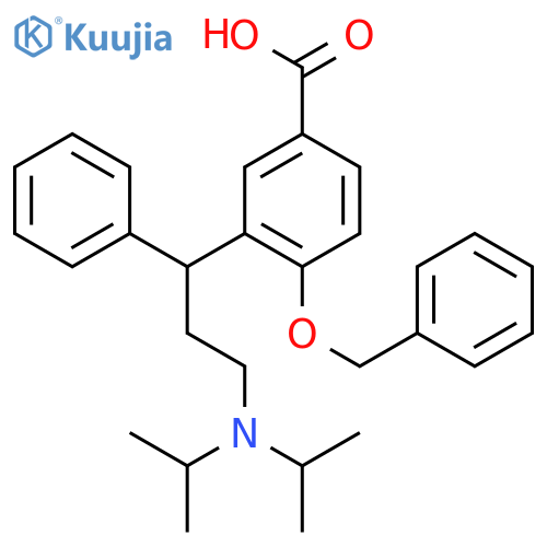 3-(1R)-3-Bis(1-methylethyl)amino-1-phenylpropyl-4-(phenylmethoxy)benzoicacid structure