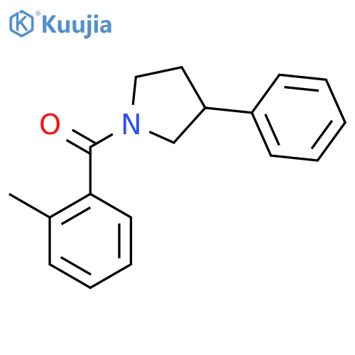 1-(2-methylbenzoyl)-3-phenylpyrrolidine structure