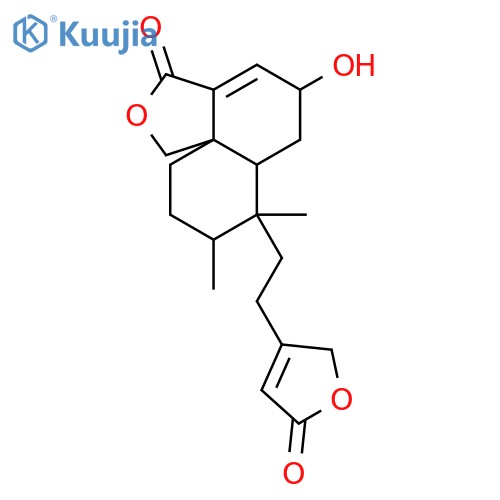 1H-Naphtho[1,8a-c]furan-3(5H)-one,7-[2-(2,5-dihydro-5-oxo-3-furanyl)ethyl]-6,6a,7,8,9,10-hexahydro-5-hydroxy-7,8-dimethyl-,(5S,6aR,7S,8R,10aS)- (9CI) structure