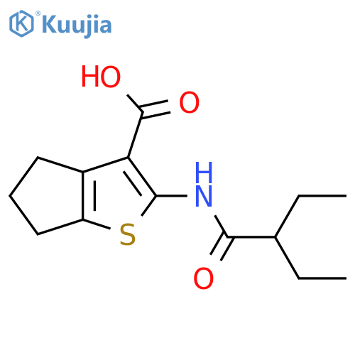 2-(2-Ethylbutanamido)-4H,5H,6H-cyclopentabthiophene-3-carboxylic Acid structure