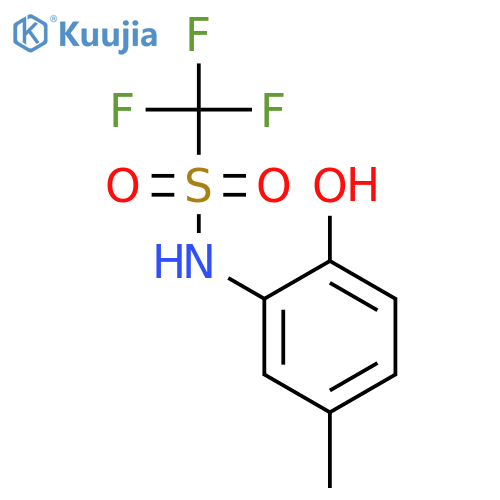METHANESULFONAMIDE, 1,1,1-TRIFLUORO-N-(2-HYDROXY-5-METHYLPHENYL)- structure