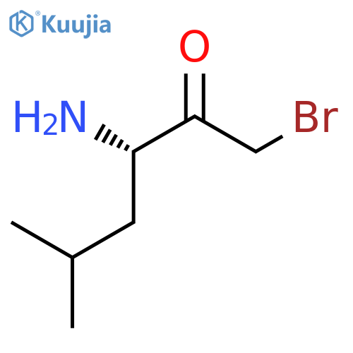 2-Hexanone, 3-amino-1-bromo-5-methyl-, (S)- structure