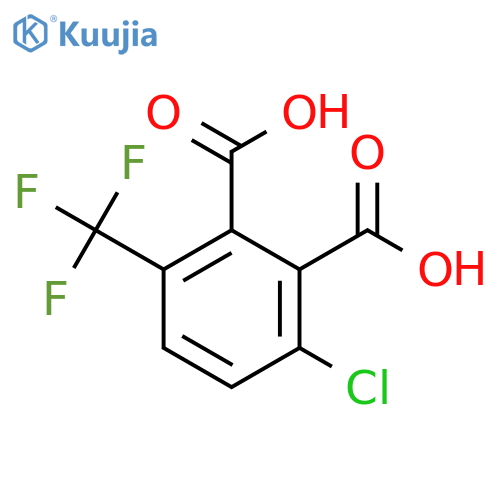 3-chloro-6-(trifluoromethyl)benzene-1,2-dicarboxylic acid structure