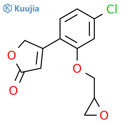 2(5H)-Furanone, 4-[4-chloro-2-(oxiranylmethoxy)phenyl]- structure