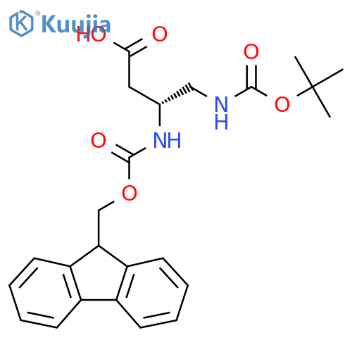 (R)-N-beta-FMoc-N-gaMMa-Boc-3,4-diaMinobutyric acid structure