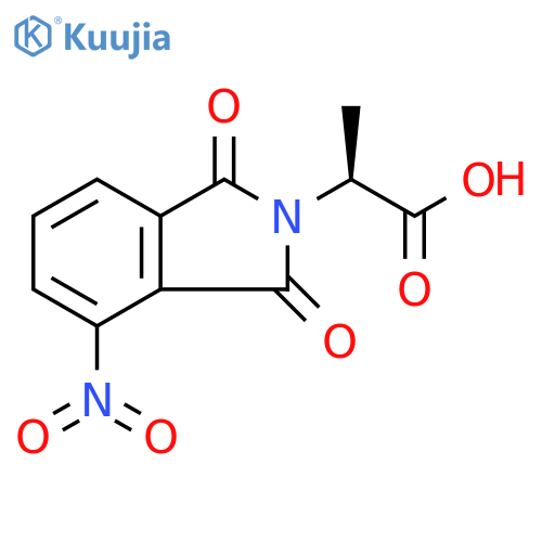 (2S)-2-(4-nitro-1,3-dioxo-2,3-dihydro-1H-isoindol-2-yl)propanoic acid structure