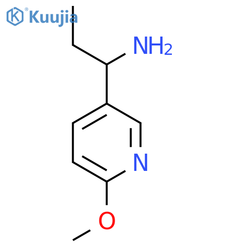 a-ethyl-6-methoxy-3-Pyridinemethanamine structure