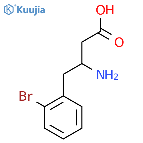 (3S)-3-amino-4-(2-bromophenyl)butanoic acid structure