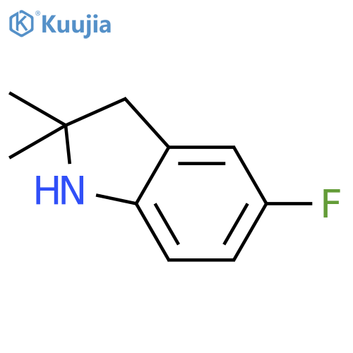 1H-Indole,5-fluoro-2,3-dihydro-2,2-dimethyl- structure