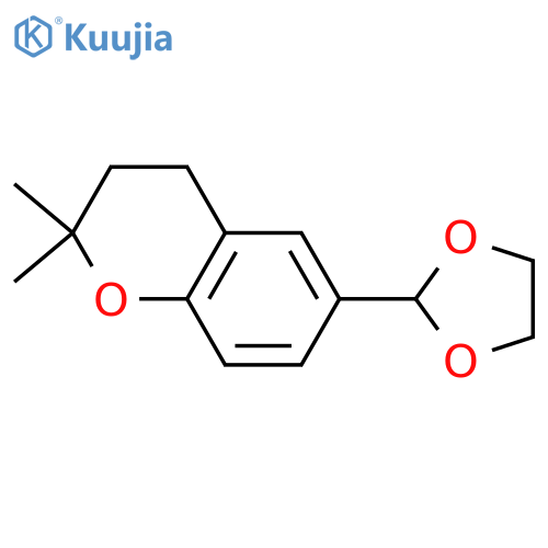 2H-1-Benzopyran,6-(1,3-dioxolan-2-yl)-3,4-dihydro-2,2-dimethyl-(9CI) structure