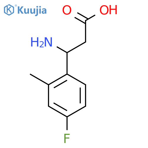 3-AMINO-3-(4-FLUORO-2-METHYLPHENYL)PROPANOIC ACID structure
