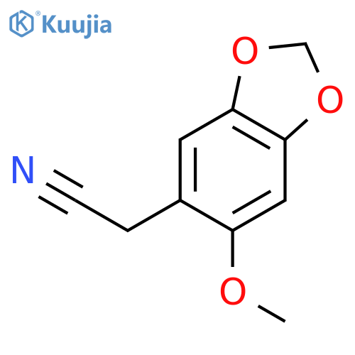 2-(6-methoxy-1,3-dioxaindan-5-yl)acetonitrile structure