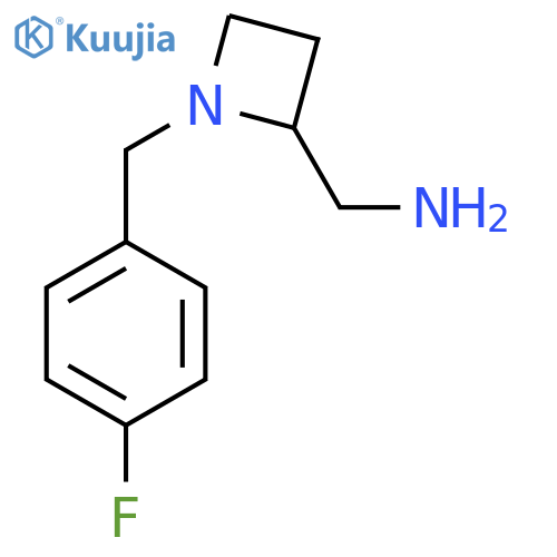 {1-(4-fluorophenyl)methylazetidin-2-yl}methanamine structure