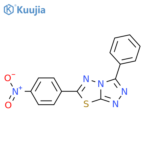 6-(4-nitrophenyl)-3-phenyl-[1,2,4]triazolo[3,4-b][1,3,4]thiadiazole structure
