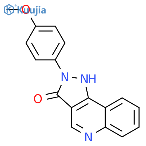3H-Pyrazolo[4,3-c]quinolin-3-one,2,5-dihydro-2-(4-methoxyphenyl)- structure