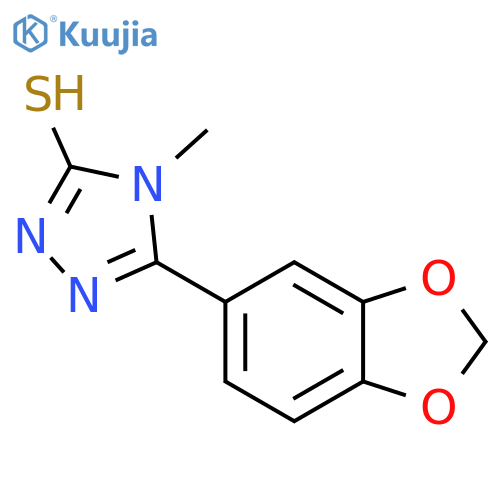 5-(1,3-Benzodioxol-5-yl)-4-methyl-4H-1,2,4-triazole-3-thiol structure