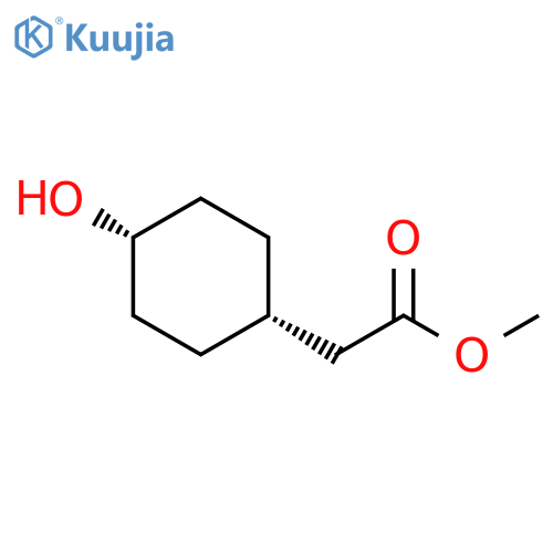 Cyclohexaneacetic acid, 4-hydroxy-, methyl ester, cis- structure