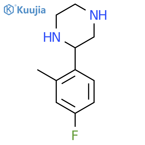 (S)-2-(4-Fluoro-2-methylphenyl)piperazine structure