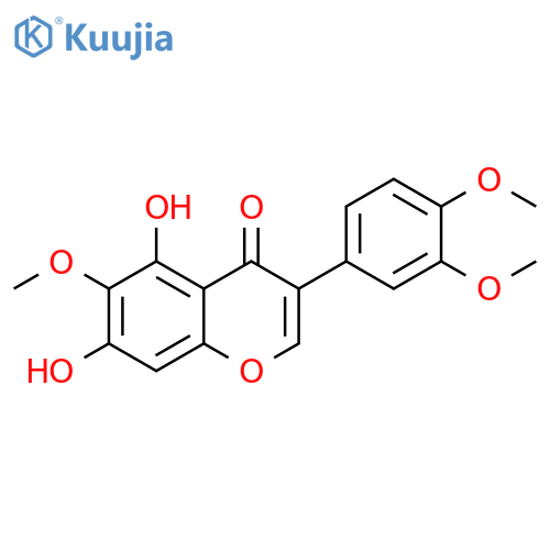4H-1-Benzopyran-4-one,3-(3,4-dimethoxyphenyl)-5,7-dihydroxy-6-methoxy- structure