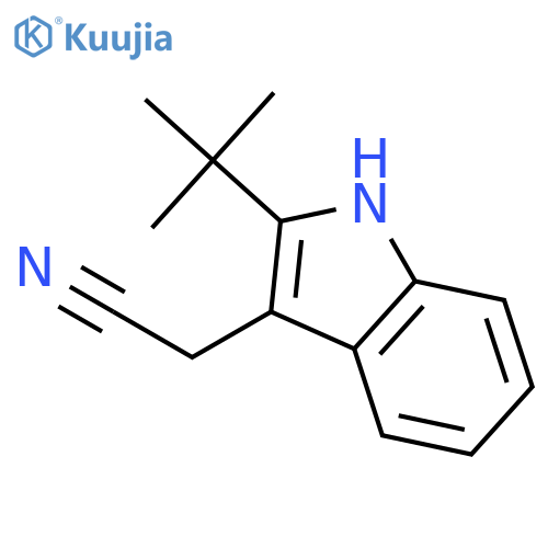 1H-INDOLE-3-ACETONITRILE, 2-(1,1-DIMETHYLETHYL)- structure