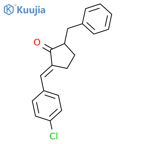 CYCLOPENTANONE, 2-[(4-CHLOROPHENYL)METHYLENE]-5-(PHENYLMETHYL)- structure