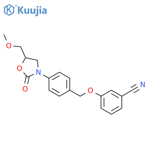 Benzonitrile,3-[[4-[5-(methoxymethyl)-2-oxo-3-oxazolidinyl]phenyl]methoxy]- structure