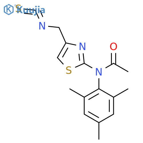 N-4-(isothiocyanatomethyl)-1,3-thiazol-2-yl-N-(2,4,6-trimethylphenyl)acetamide structure