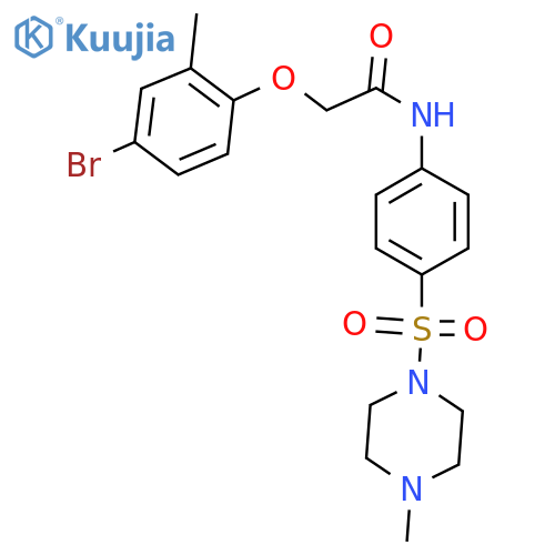 2-(4-bromo-2-methylphenoxy)-N-{4-(4-methylpiperazin-1-yl)sulfonylphenyl}acetamide structure