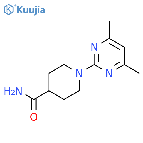 1-(4,6-Dimethylpyrimidin-2-yl)piperidine-4-carboxamide structure