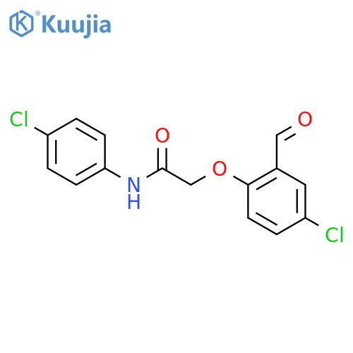 2-(4-chloro-2-formylphenoxy)-N-(4-chlorophenyl)acetamide structure