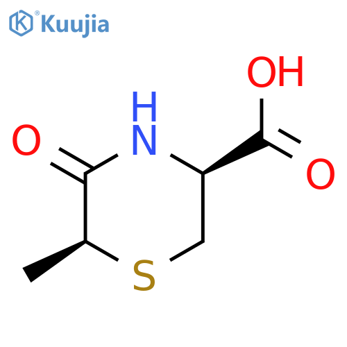 3-THIOMORPHOLINECARBOXYLIC ACID, 6-METHYL-5-OXO-, (3S-CIS)- structure