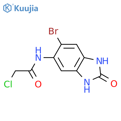 N-(6-bromo-2-oxo-2,3-dihydro-1H-1,3-benzodiazol-5-yl)-2-chloroacetamide structure