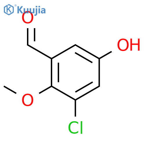 BENZALDEHYDE, 3-CHLORO-5-HYDROXY-2-METHOXY- structure