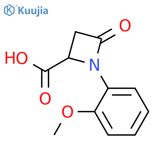 2-Azetidinecarboxylic acid, 1-(2-methoxyphenyl)-4-oxo- structure