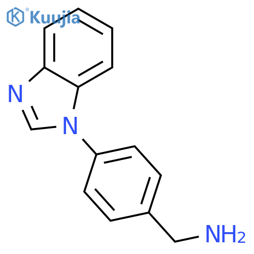 [4-(benzimidazol-1-yl)phenyl]methanamine structure