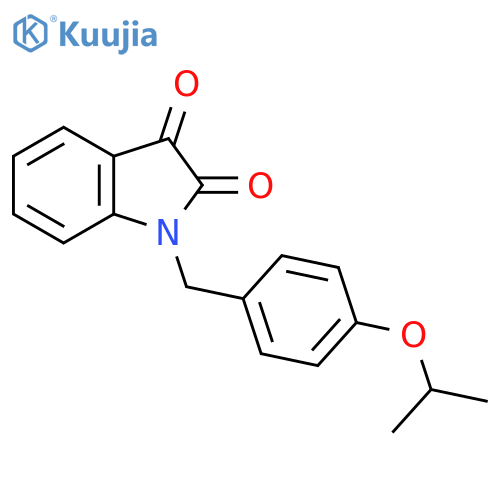 1-{4-(propan-2-yloxy)phenylmethyl}-2,3-dihydro-1H-indole-2,3-dione structure