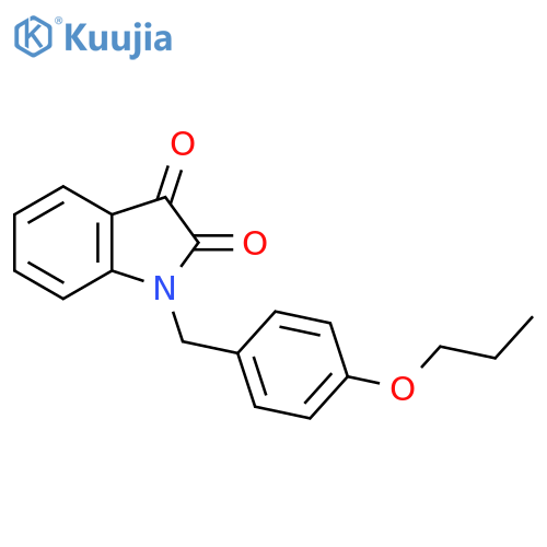 1-(4-propoxyphenyl)methyl-2,3-dihydro-1H-indole-2,3-dione structure