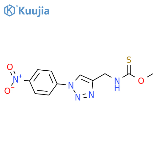 Carbamothioic acid, [[1-(4-nitrophenyl)-1H-1,2,3-triazol-4-yl]methyl]-,O-methyl ester structure